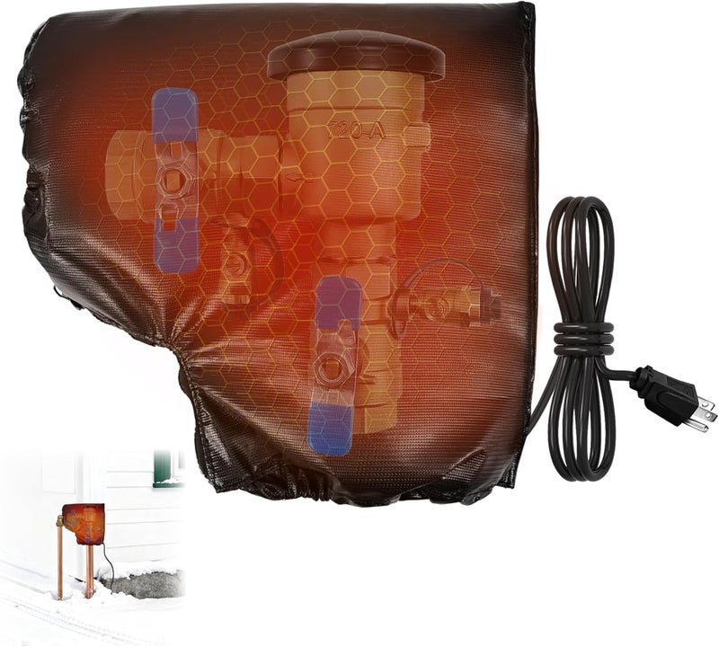 LTLUO Upgraded Heated Backflow Cover for Winter, Backflow Preventer Insulated Pouch(-40 ℉), Waterproof Sprinkler Pipe Covers for Outside, Insulation Pressure Vacuum Breaker Cover for 720A 710 765 Series - Image 1